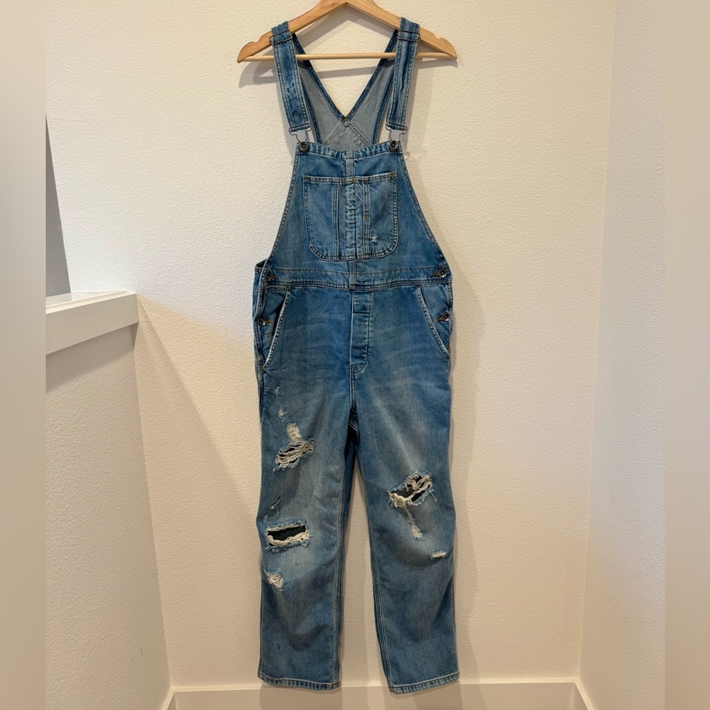 BDG Distressed Denim Carpenter Overalls